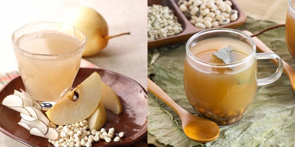 海底椰雪梨茶                                                         冬瓜薏米茶