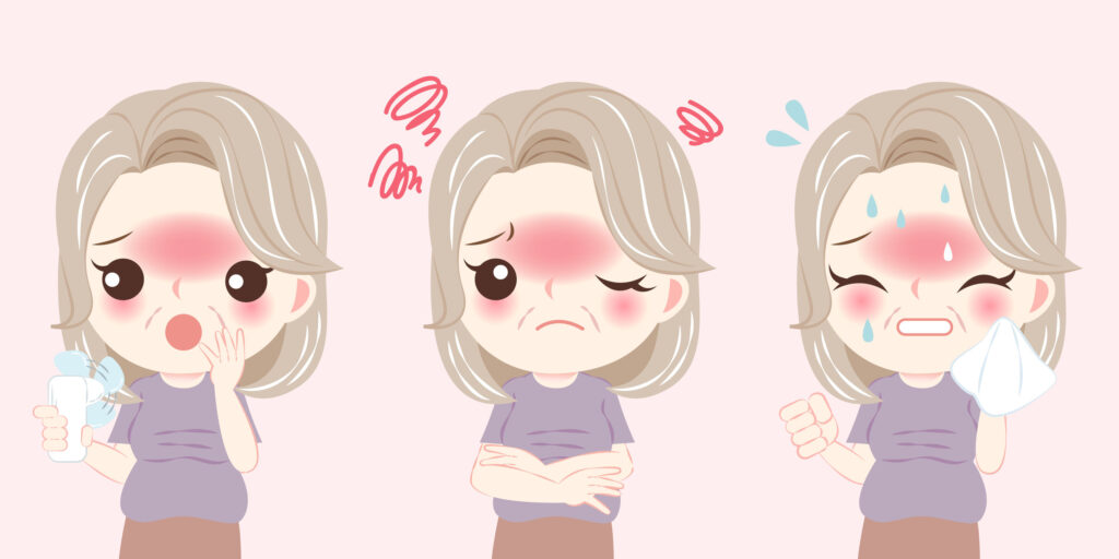 更年期不適是生理上的轉變，加上心理上的困擾，進入停經期情緒會變得鬱結低沉，容易暴燥、善忘及精神難以集中等。