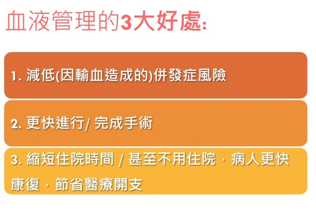 血液管理的3大好處