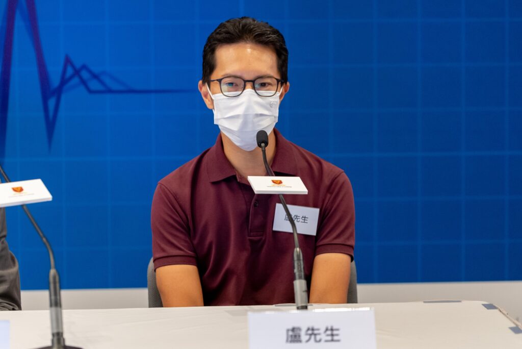 先天性心臟病患者盧先生呼籲同路人不要因先天性問題看輕自己，只要聽從醫生指示，接受適當治療，密切監察病情，加上努力不懈的鍛鍊，照樣可以重拾健康人生。