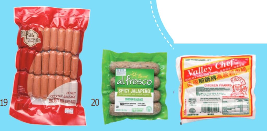 廚師腸、御品皇蜜糖雞尾腸、a lfresco胡椒雞肉腸，均檢到現已禁用於治療動物的藥物硝基呋喃。