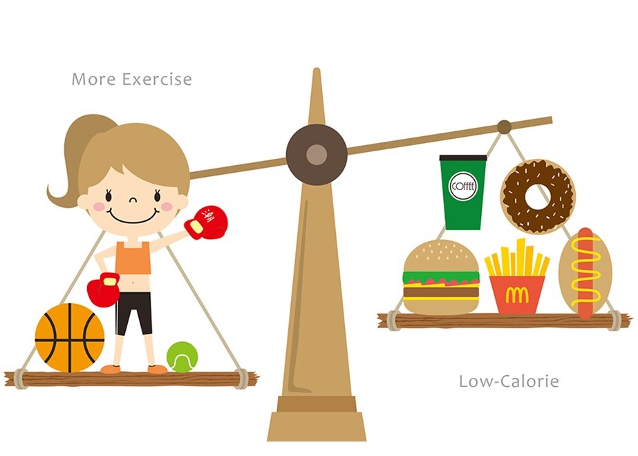 消耗的熱量大於攝入的熱量。