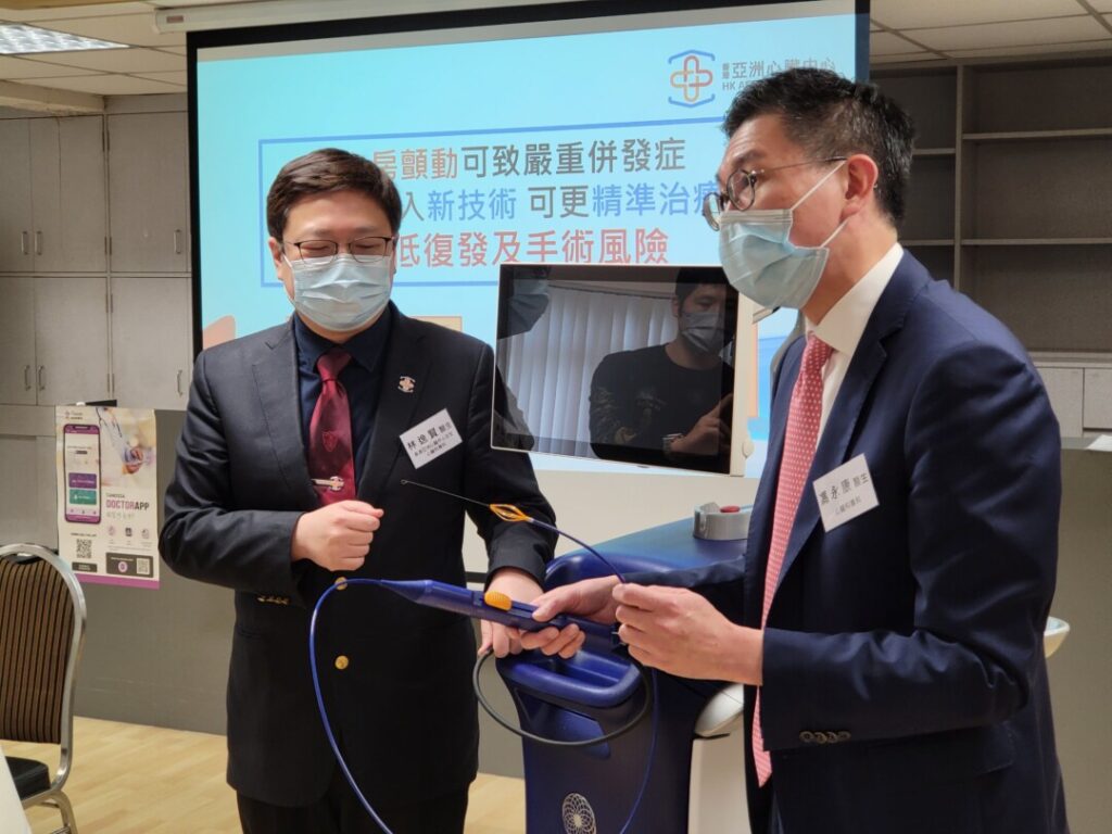 馮永康醫生指,脈術場消融術的整體手術時間,比傳統方式可短約一半。